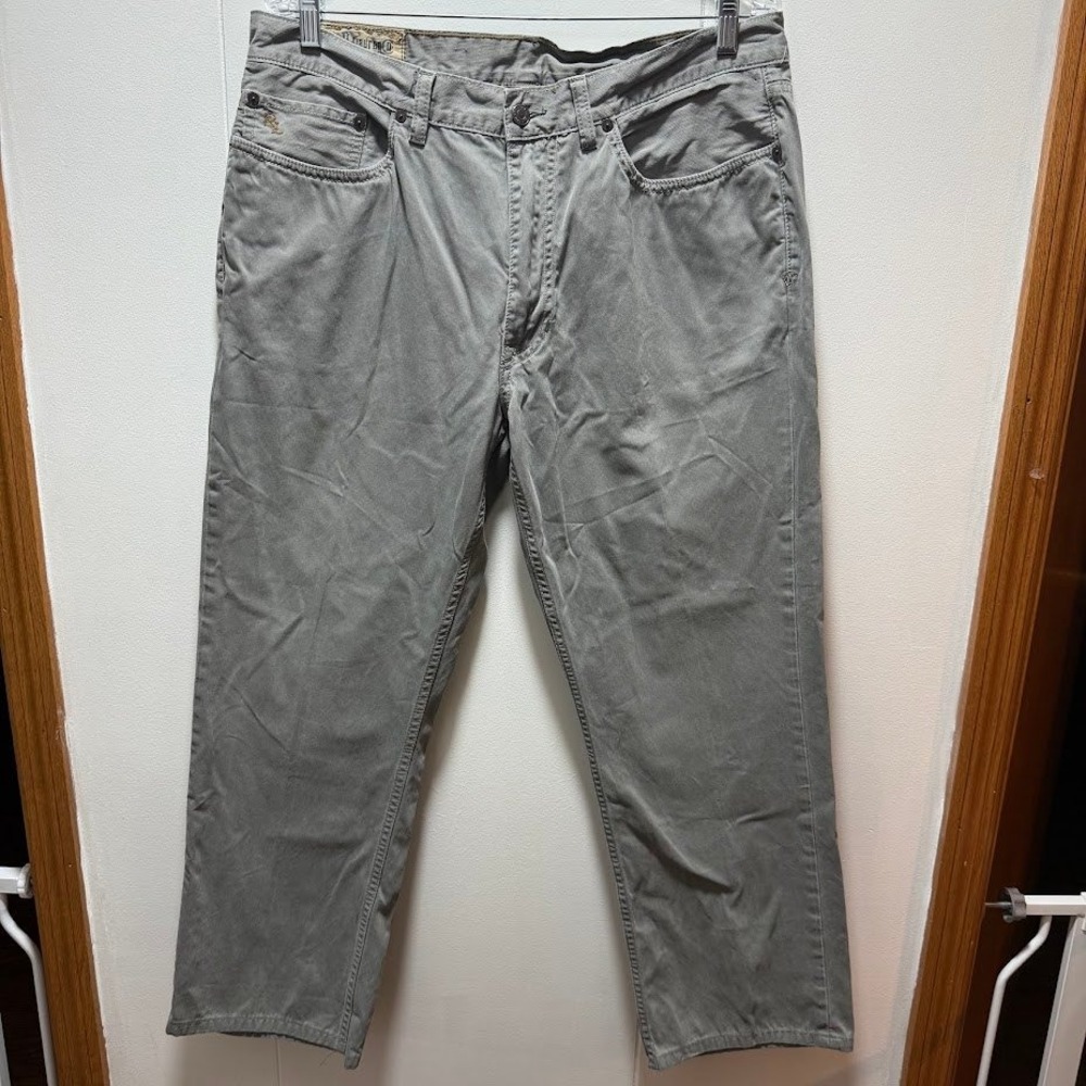 Polo Ralph Lauren Mens Straight‎ Leg Grey Cotton Denim Pants W36 L30 650 Fit
